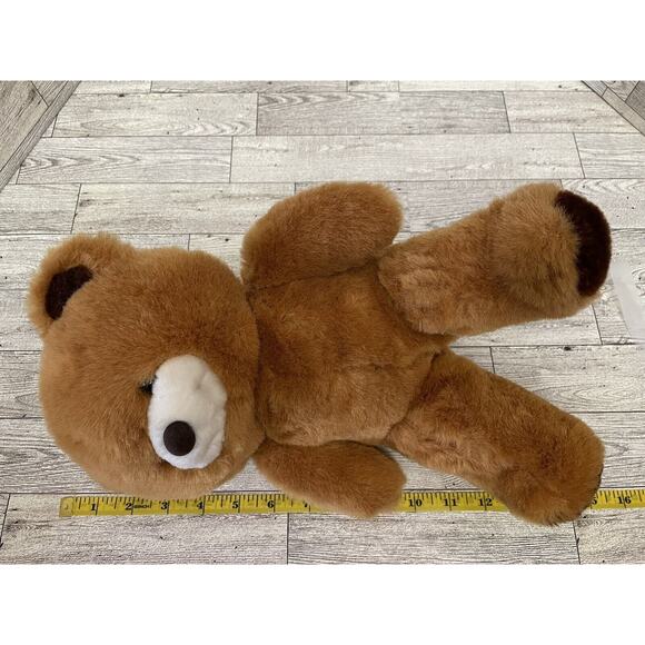 Vintage Fairview Brown Bear Plush Stuffed Animal with Flocked Nose 15” Teddy - Picture 7 of 8